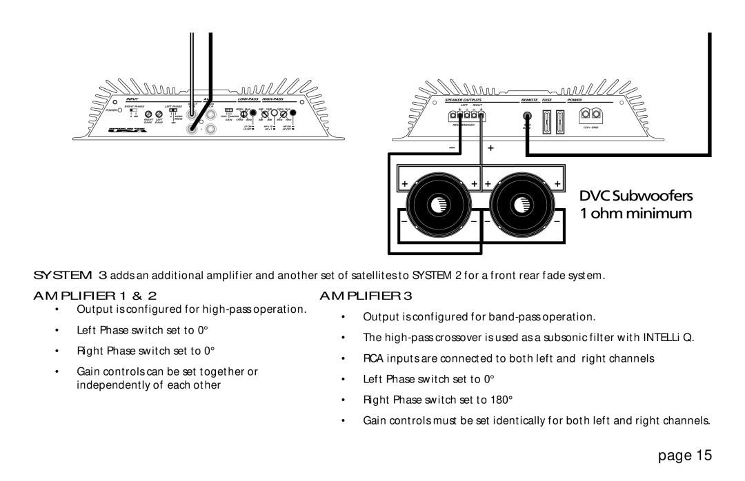 Orion Car Audio HCCA 225R, HCCA 250R, HCCA 275R, 250R & 275R owner manual Amplifier 1 