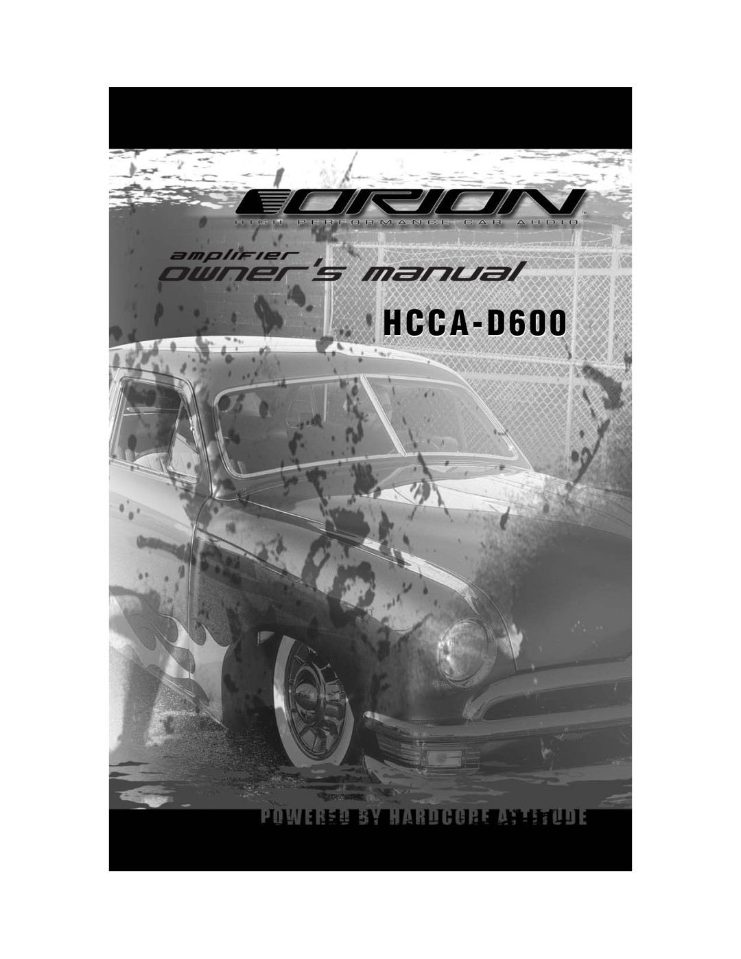 Orion Car Audio HCCA-D600 manual 