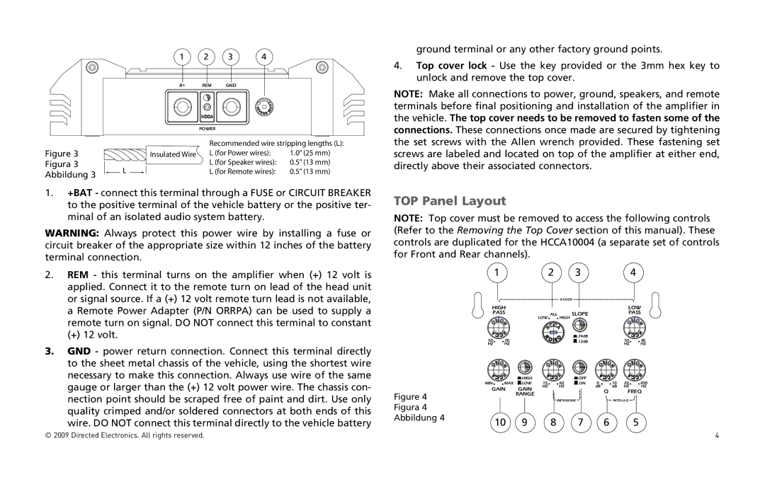 Orion Car Audio HCCA10002, HCCA10004 owner manual 0ANELN,AYOUT, Figura 