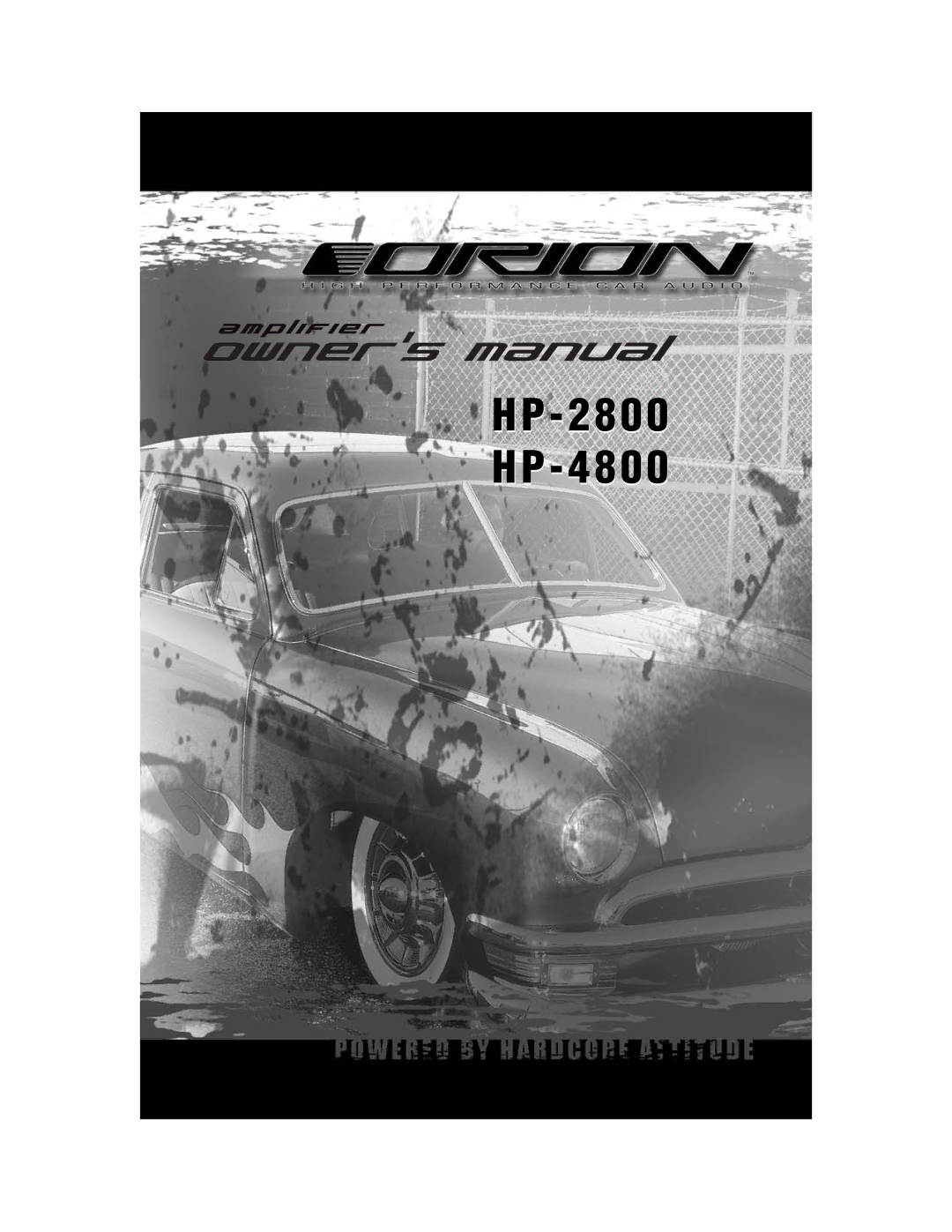 Orion Car Audio manual HP-2800 HP-4800 