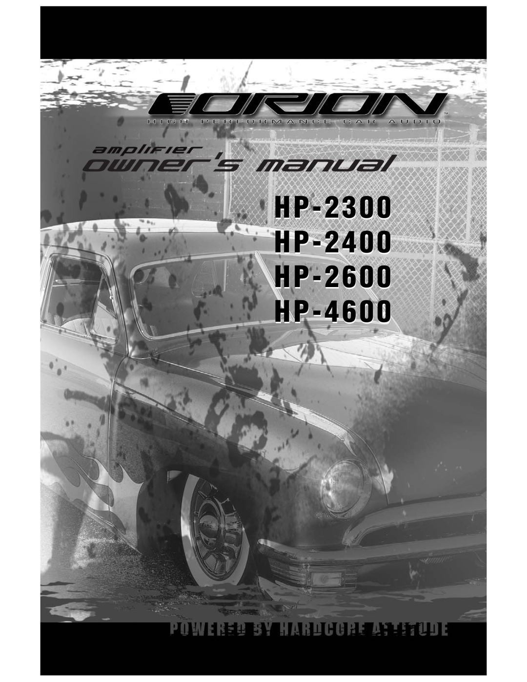 Orion Car Audio manual HP-2300 HP-2400 HP-2600 HP-4600 