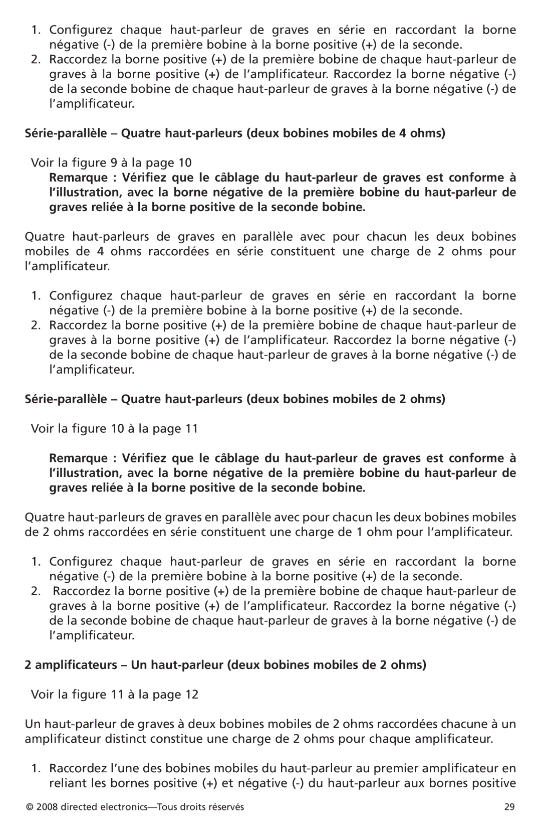 Orion Car Audio XTRPRO104, XTRPRO154, XTRPRO152, XTRPRO124, XTRPRO102, XTRPRO122 owner manual Voir la à la 