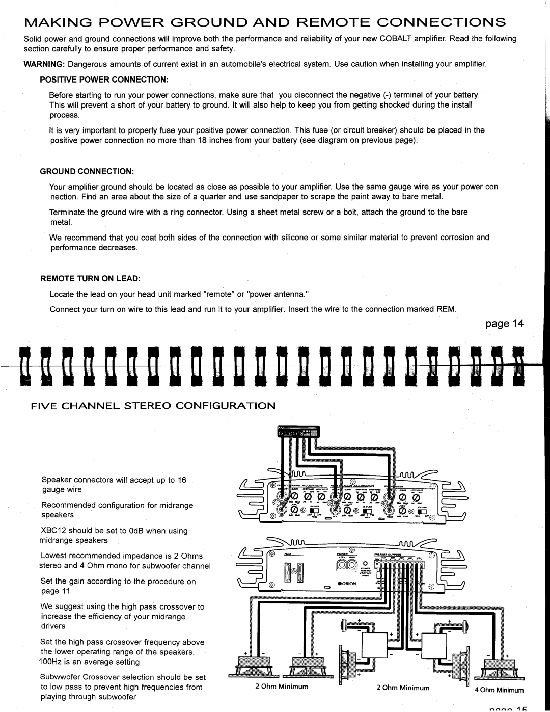 Orion CS500.5 manual 