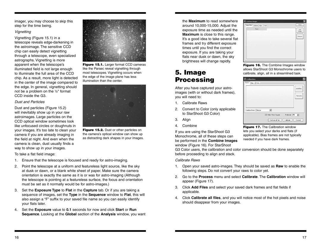 Orion G3 instruction manual Image Processing, Vignetting 