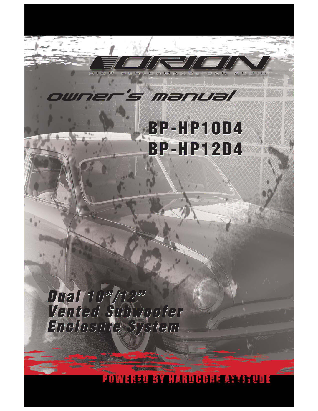 Orion HPD2 manual BP-HP10D4 BP-HP12D4 