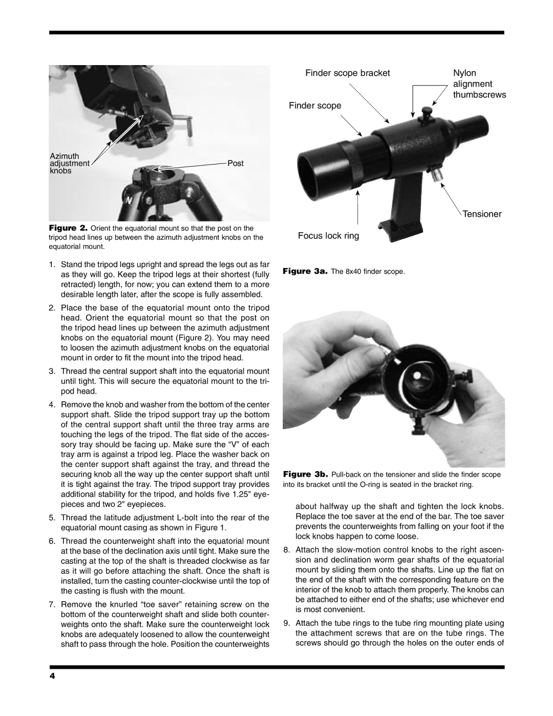 Orion PRO 120 EQ instruction manual Azimuth 