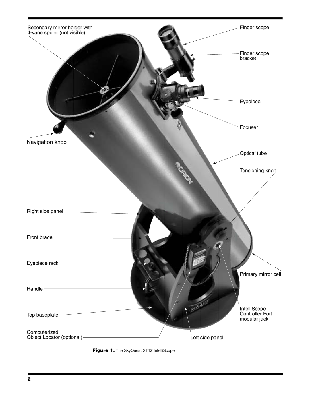 Orion XT12 instruction manual Navigation knob 