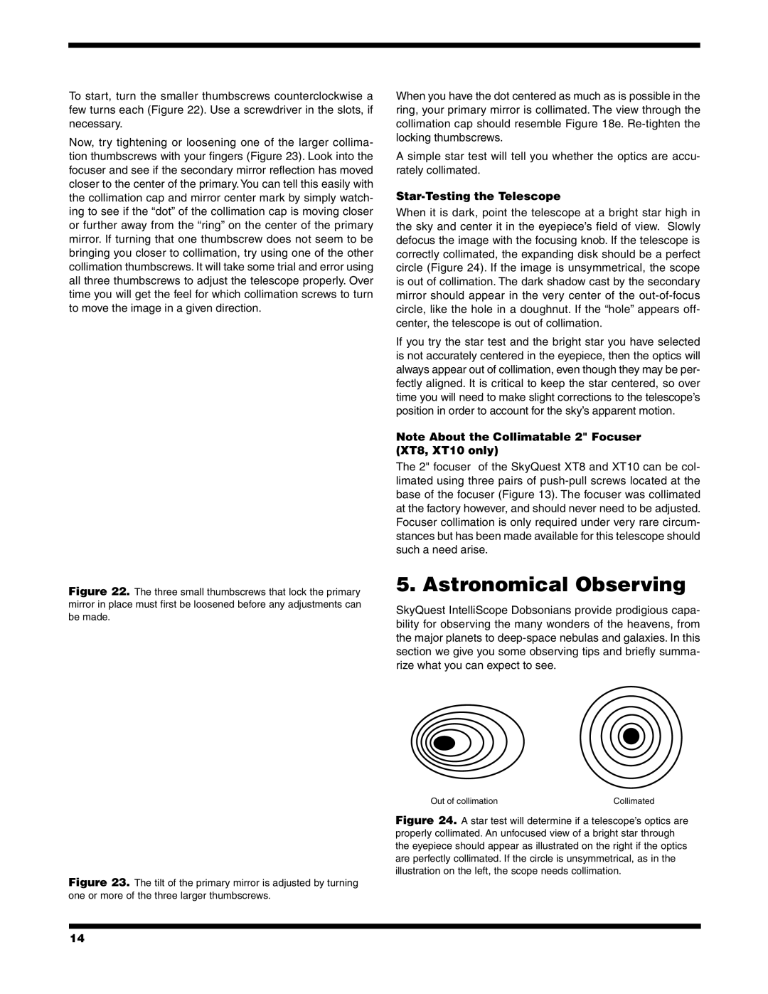 Orion XT10, XT6, XT8 instruction manual Astronomical Observing, Star-Testing the Telescope 