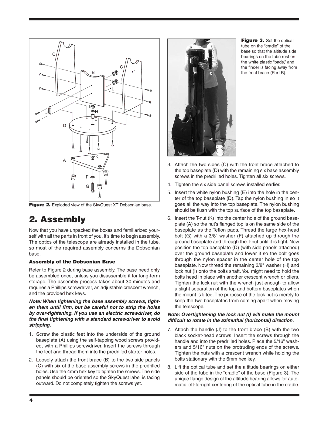 Orion XT8 CLASSIC, XT10 CLASSIC instruction manual Assembly of the Dobsonian Base 