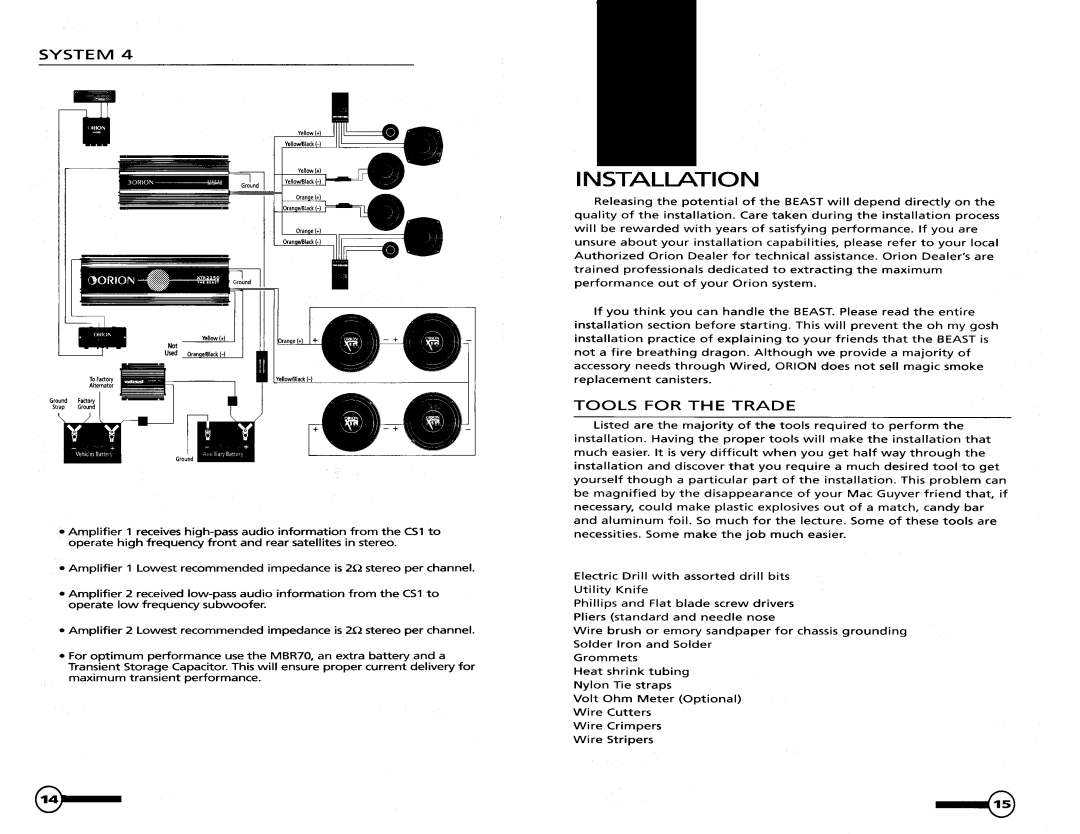 Orion XTR 2250 manual 