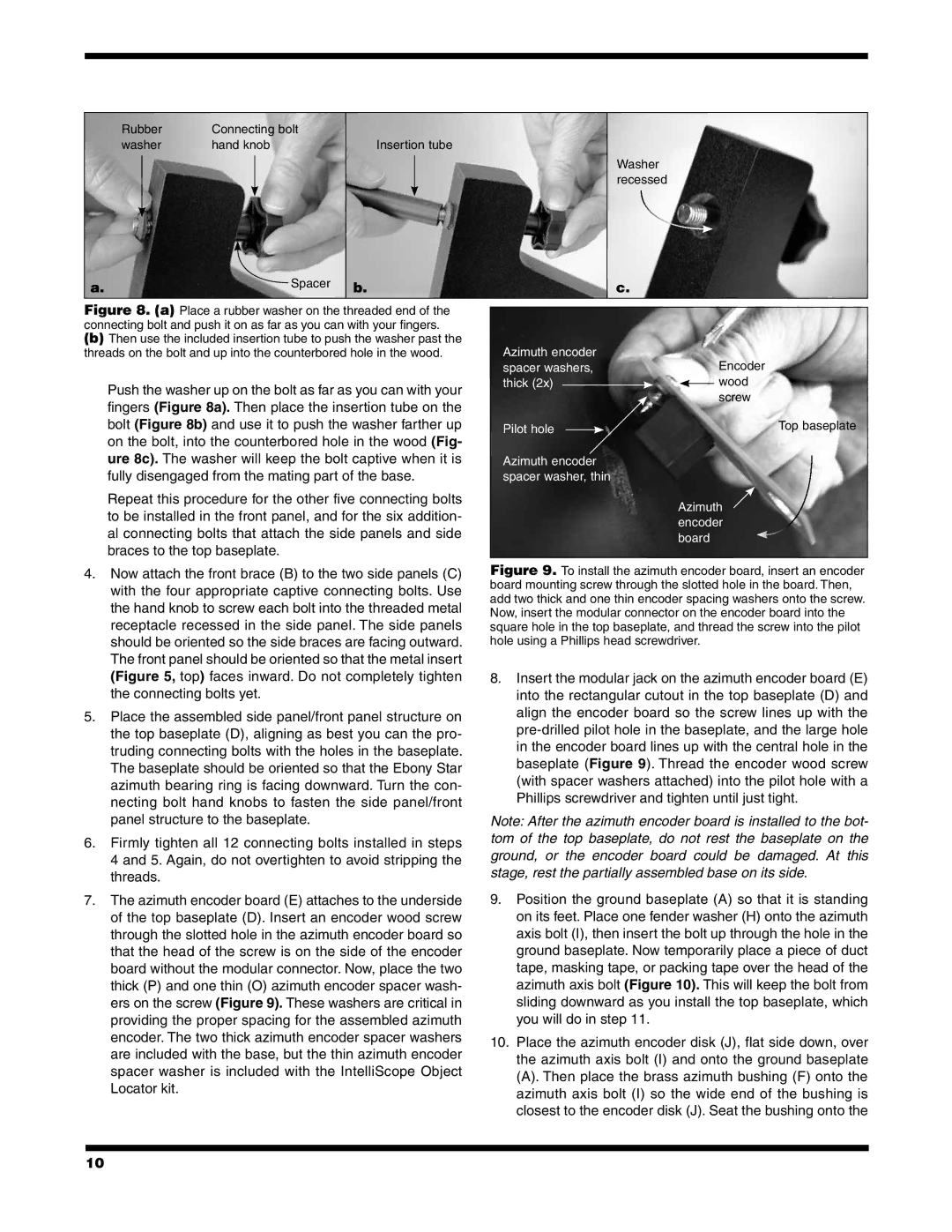 Orion XX14I instruction manual Azimuth encoder board 