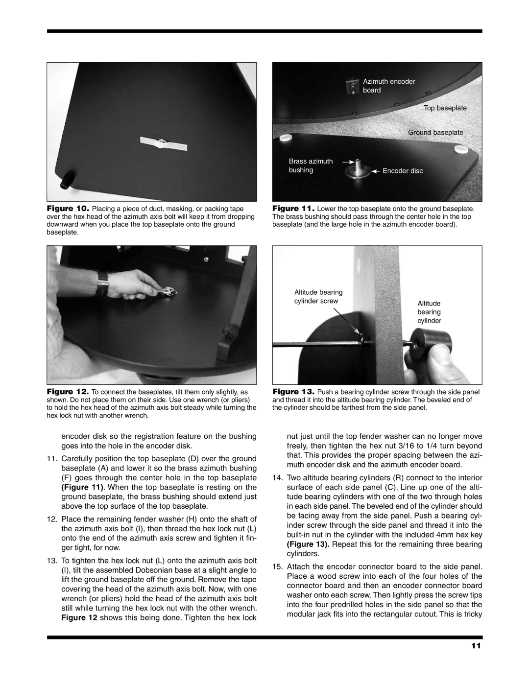 Orion XX14I instruction manual Brass azimuth Bushing 