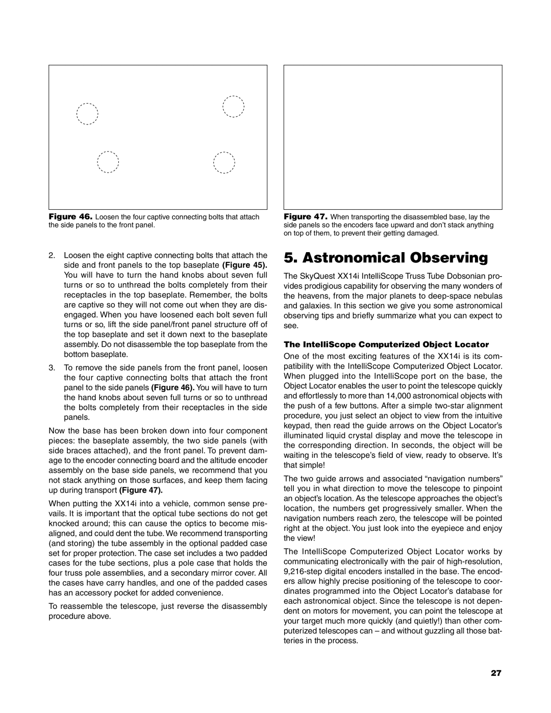 Orion XX14I instruction manual Astronomical Observing, IntelliScope Computerized Object Locator 