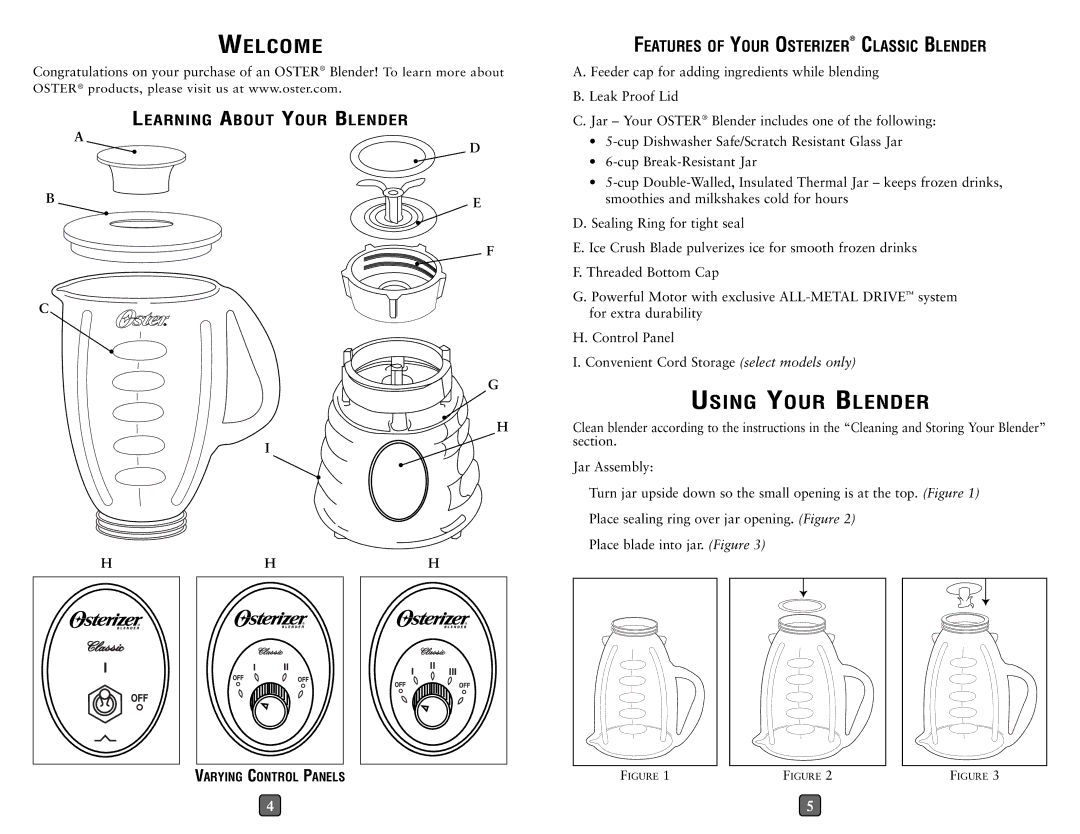 Oster 0026050NP15 user manual Welcome 