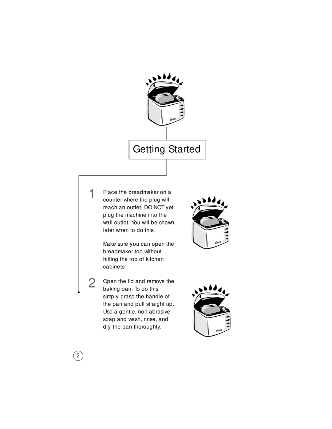 Oster 102819 user manual Getting Started 