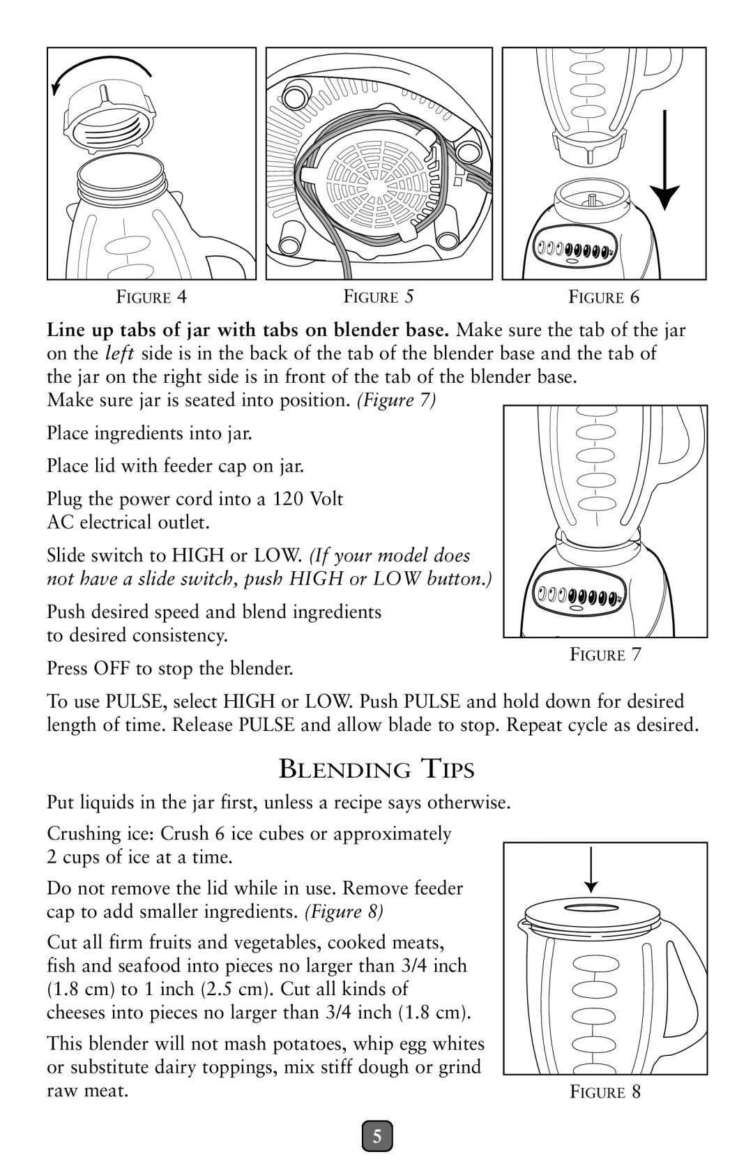 Oster 116530 user manual Blending Tips 