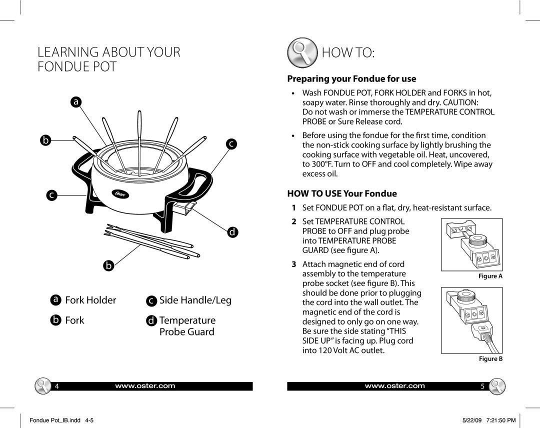 Oster FPSTFN7700, 135659 Learning about your fondue pot, HOW To, Preparing your Fondue for use, HOW TO USE Your Fondue 