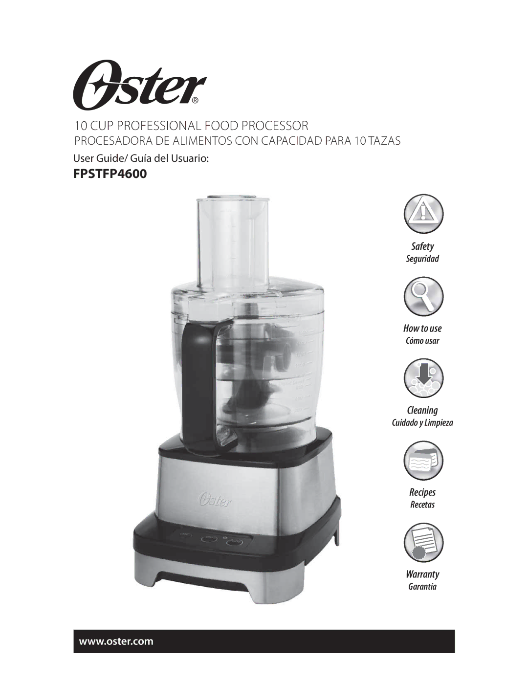 Oster SPR-121409, 137299 warranty FPSTFP4600 