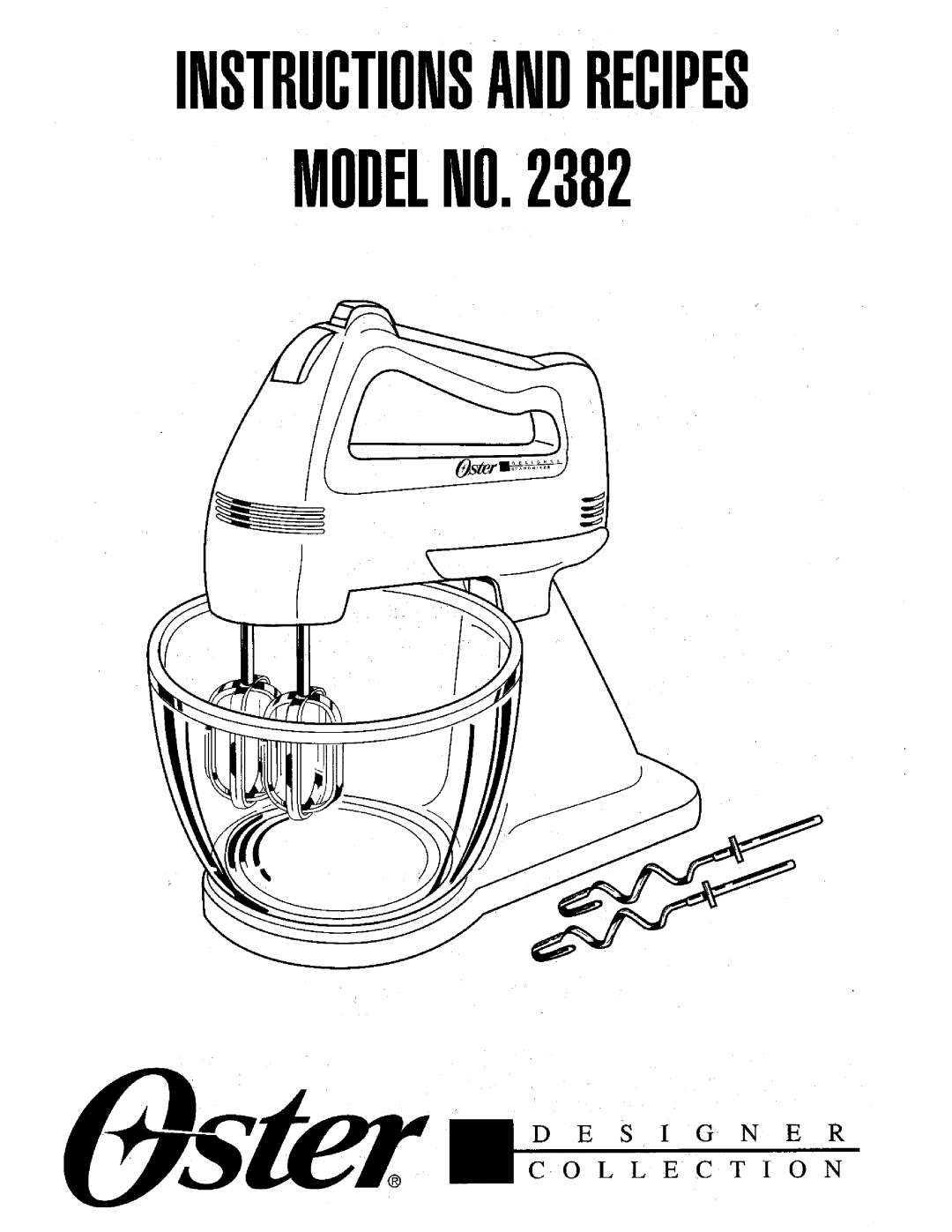 Oster 2382 manual 