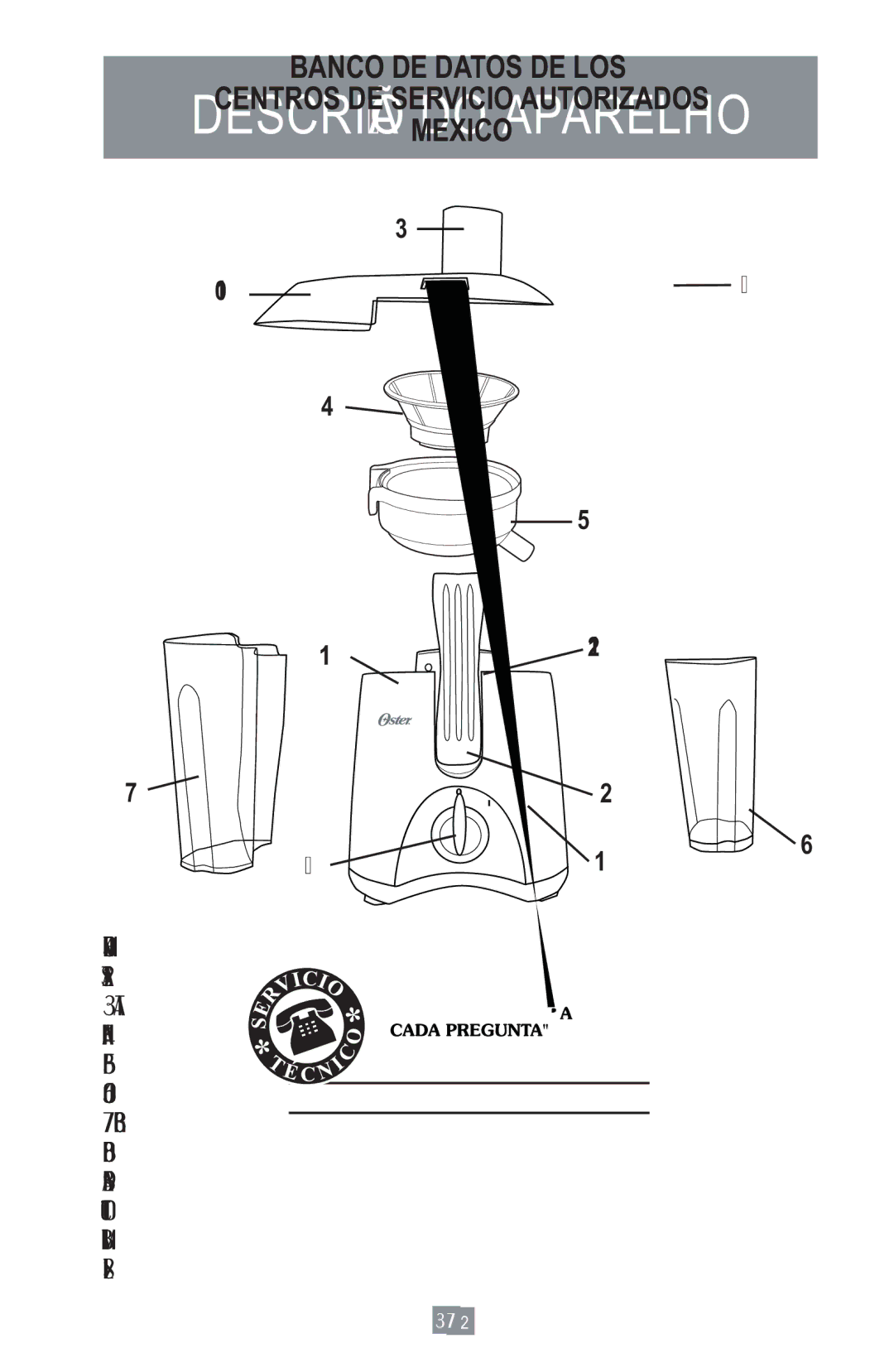 Oster 3157 instruction manual Descrição do Aparelho 