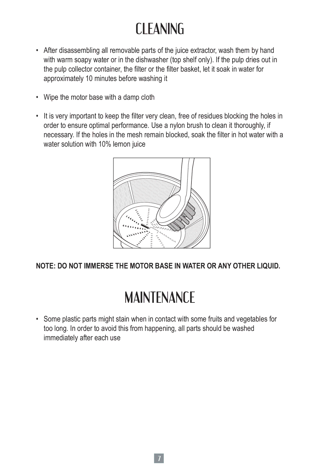 Oster 3157 instruction manual Cleaning, Maintenance 