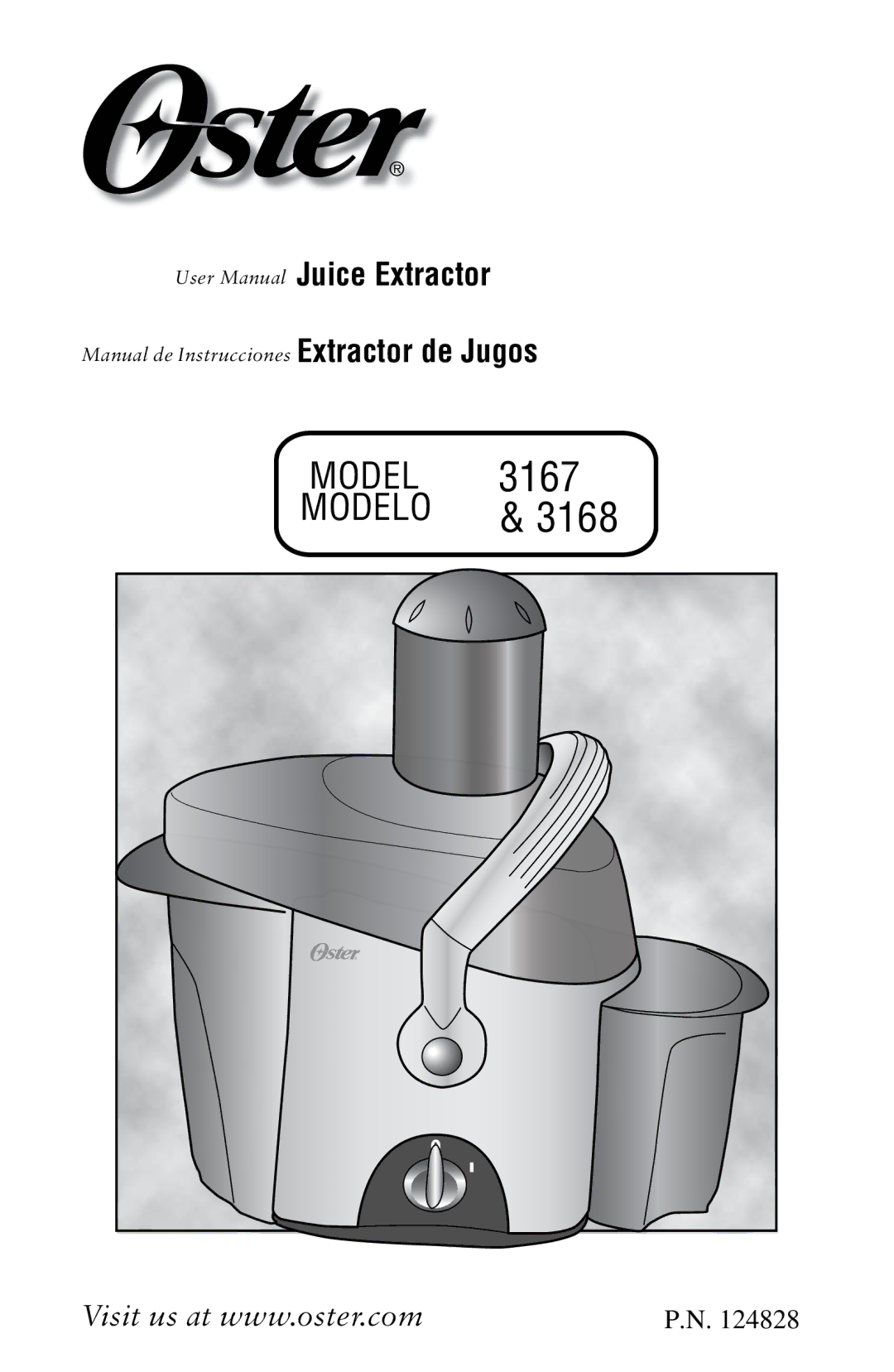 Oster 124828, 3168 user manual 3167 