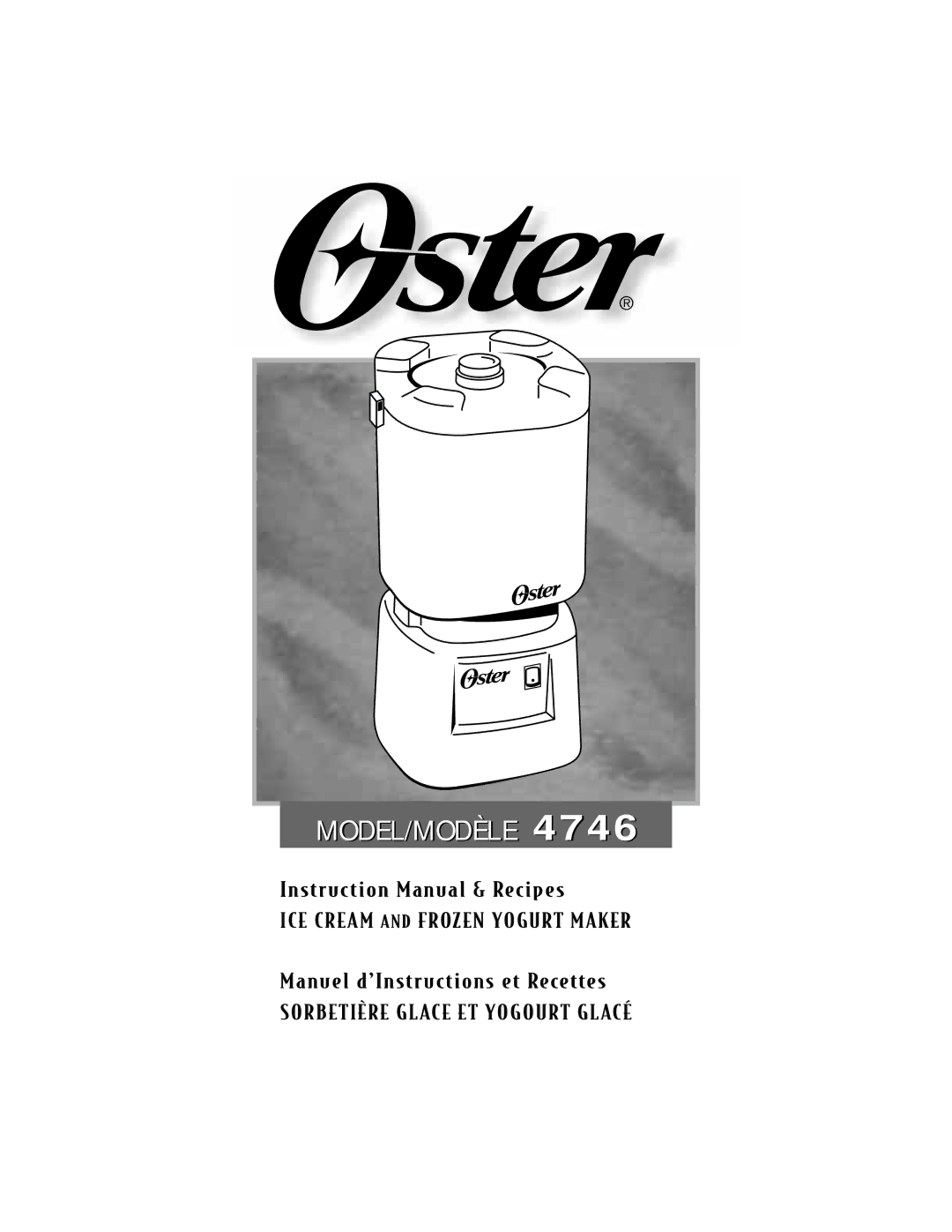 Oster 4746 instruction manual Model/Modèle 