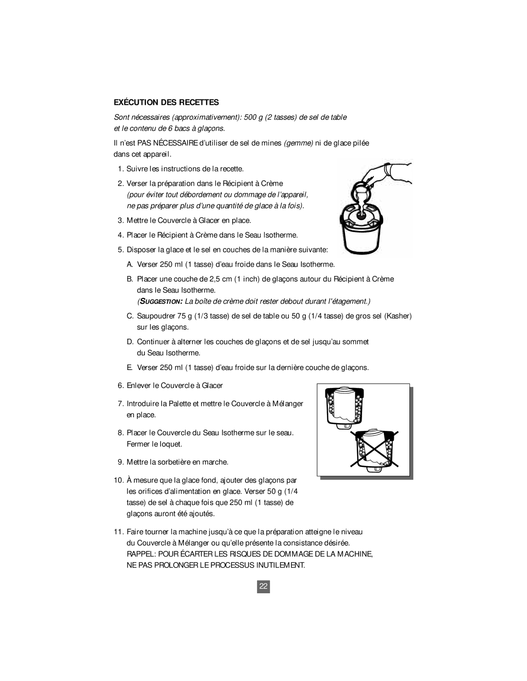 Oster 4746 instruction manual Exécution DES Recettes 
