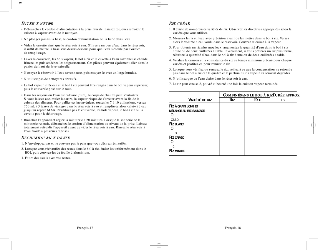 Oster 5712 user manual 375 ML, 450 ML, 425 ML, 250 ML 