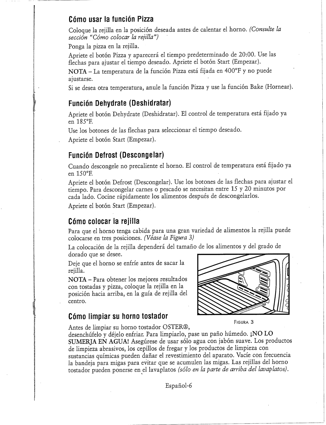 Oster 6058 manual 