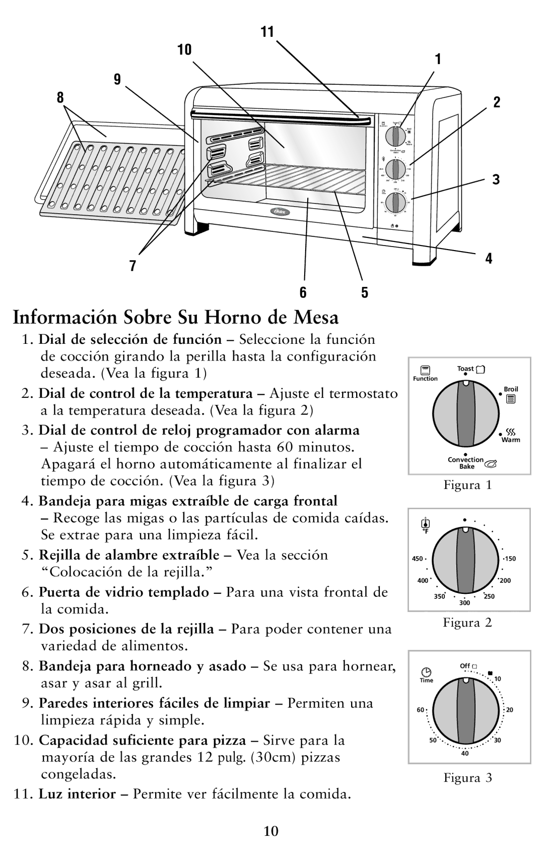 Oster 6079, 128263 user manual Información Sobre Su Horno de Mesa 