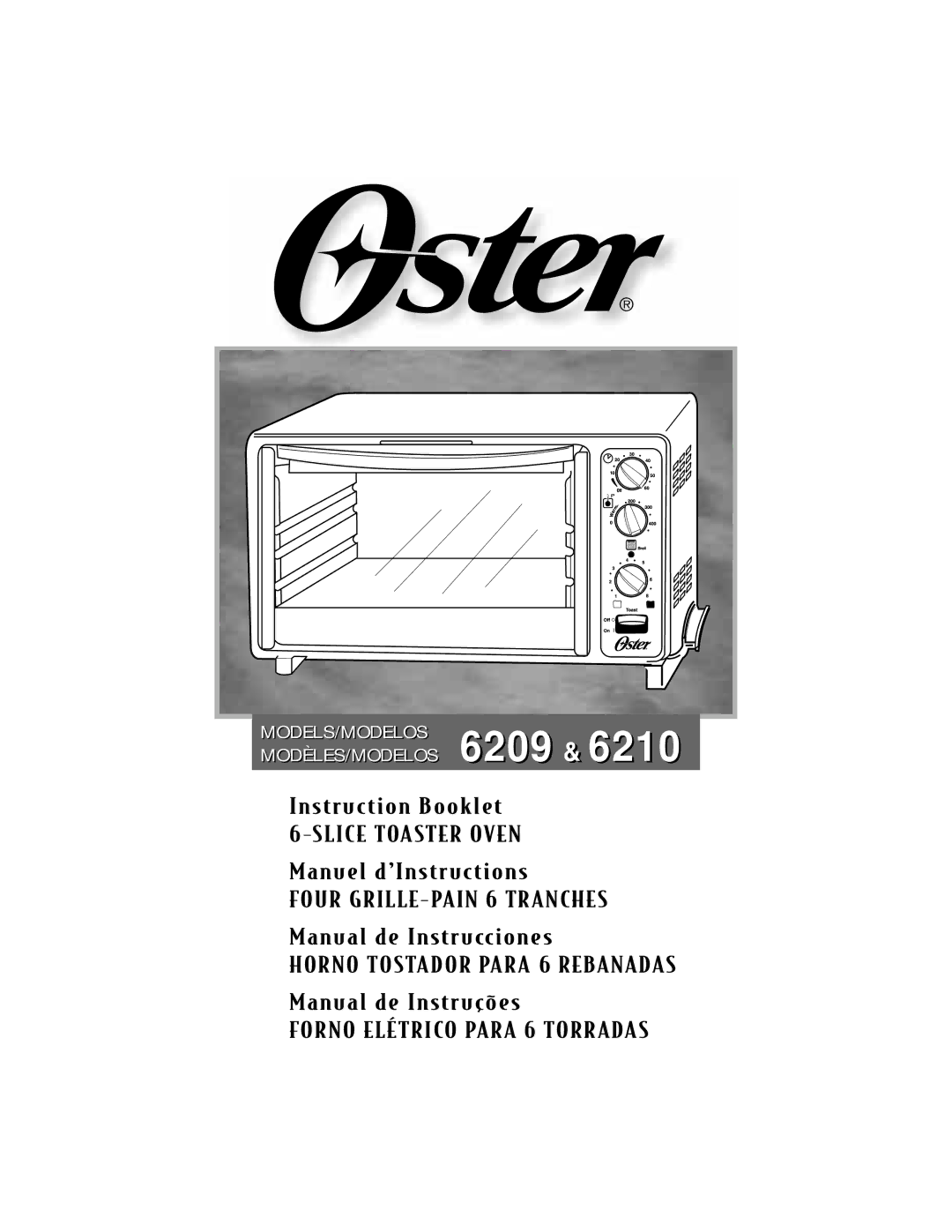 Oster 6210 manual 6209 