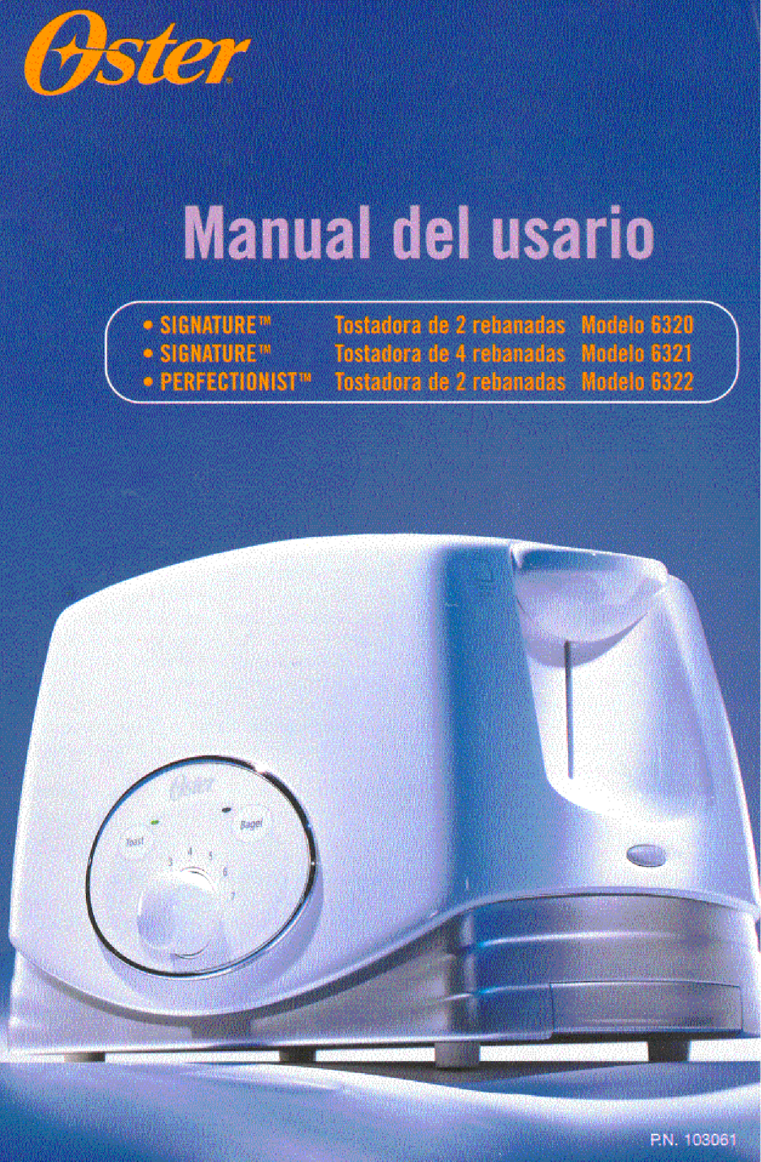 Oster 6321, 6322, 6320 manual 