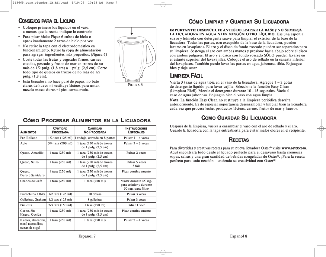 Oster 6800-6839 Cómo Limpiar Y Guardar Su Licuadora, Cómo Guardar Su Licuadora, Recetas, Consejos Para El Licuad 