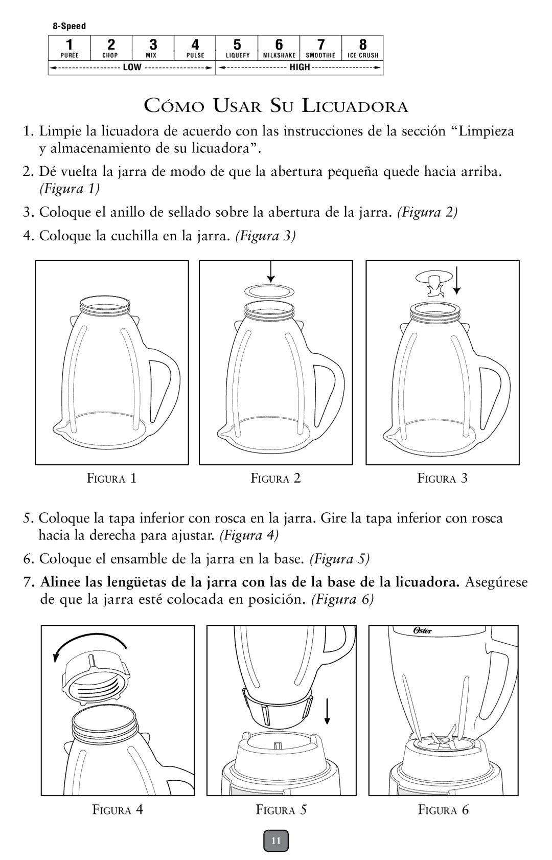 Oster BCAGO8, BCCG08, BCBG08 user manual Figura 