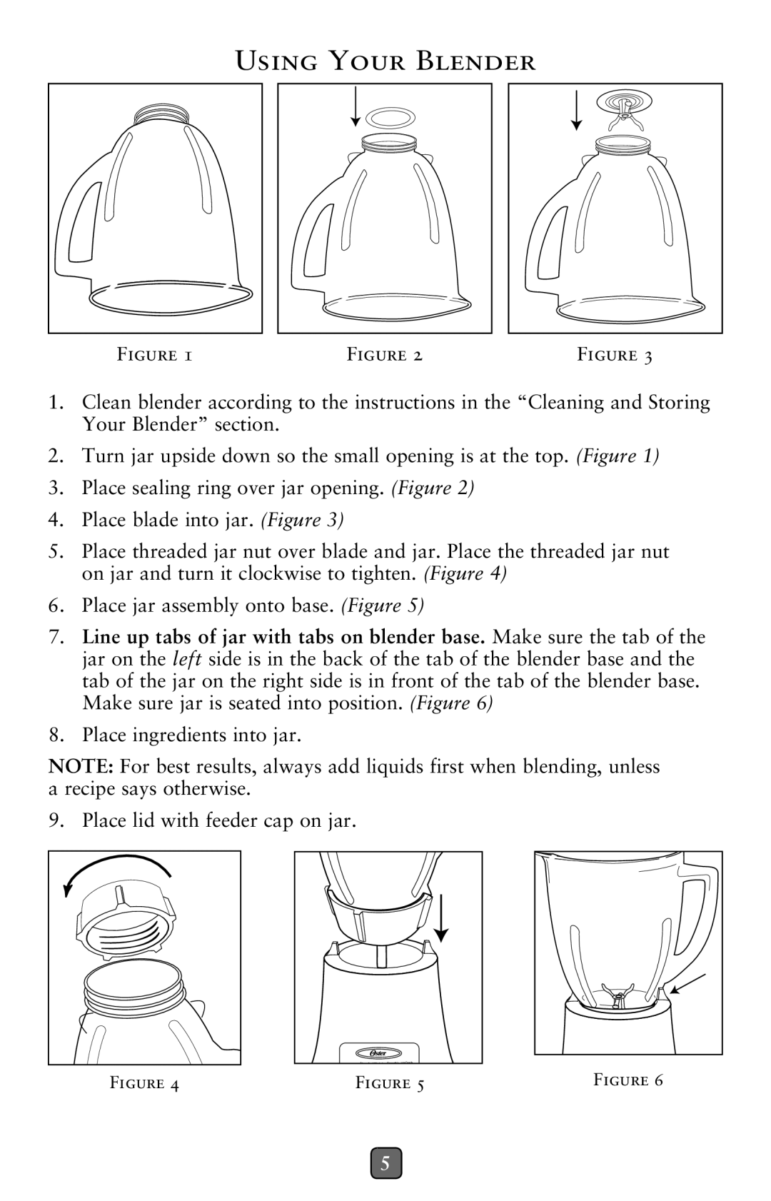 Oster 133093-002, BLSTMG-W user manual Using Your Blender 