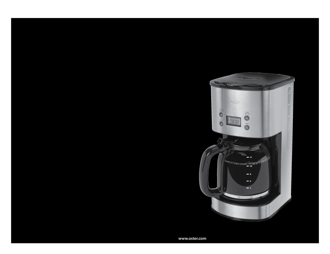 Oster 12 Cup Coffeemaker manual Cup COFFEEMAKER, BVST-JBXSeries 