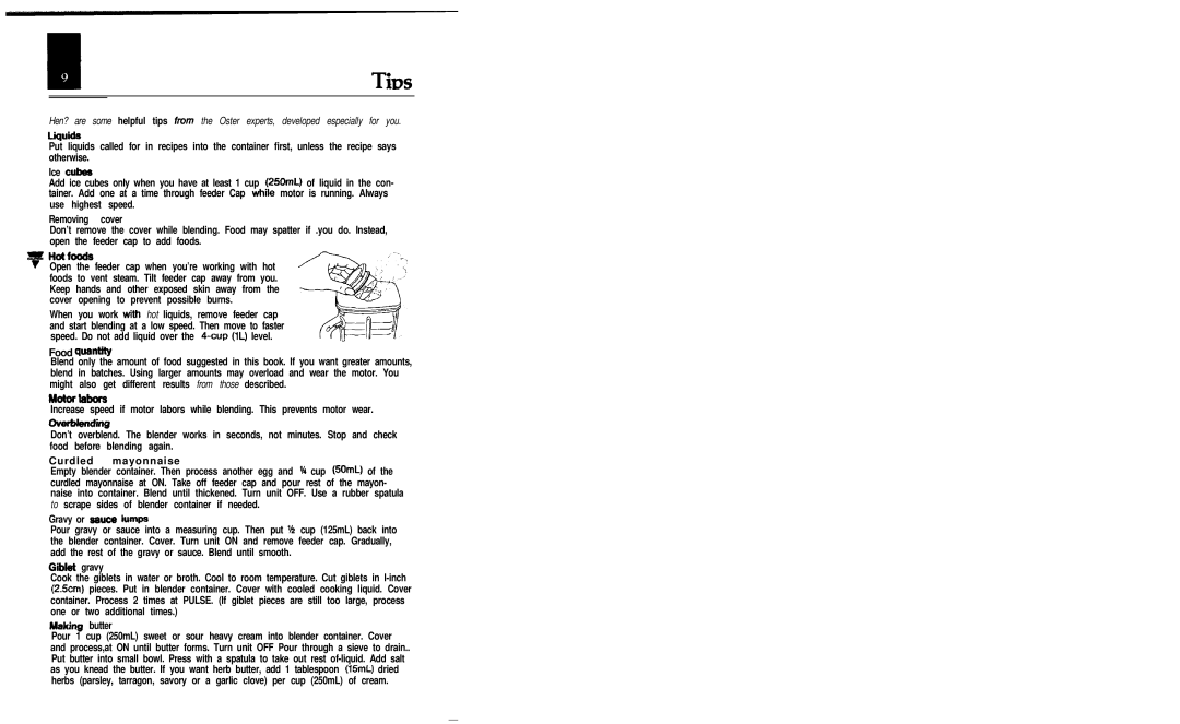 Oster Classic blender manual Tivs 