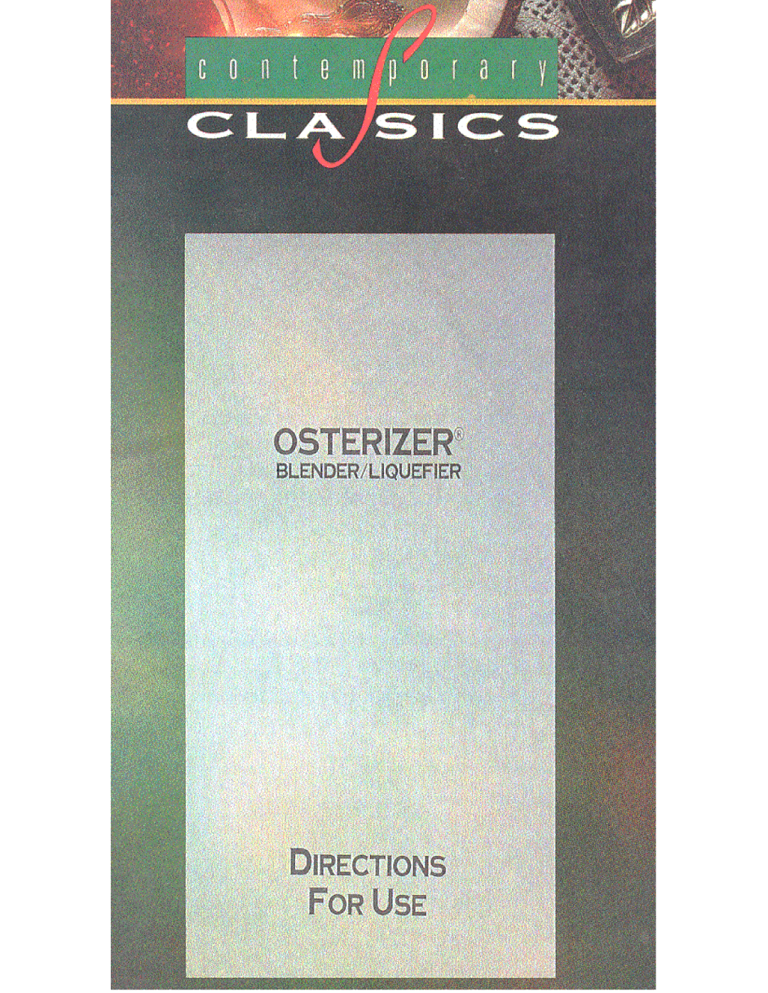 Oster IZER BLENDER/LIQUEFIER manual 