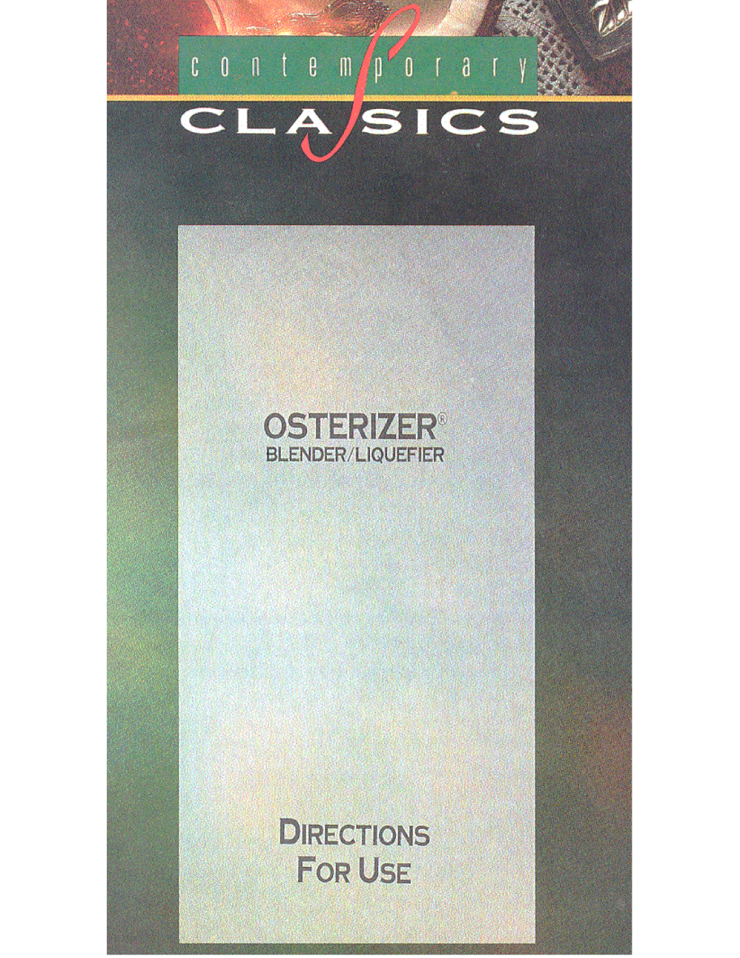 Oster IZER BLENDER/LIQUEFIER manual 