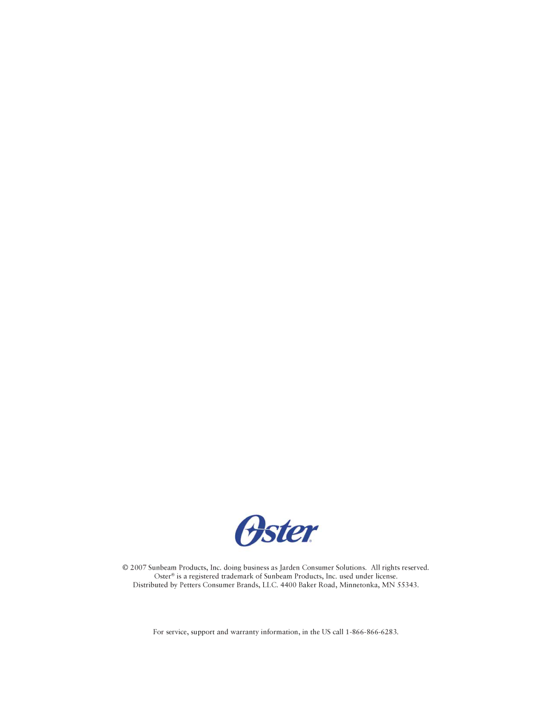 Oster OR03SCGBS user manual 