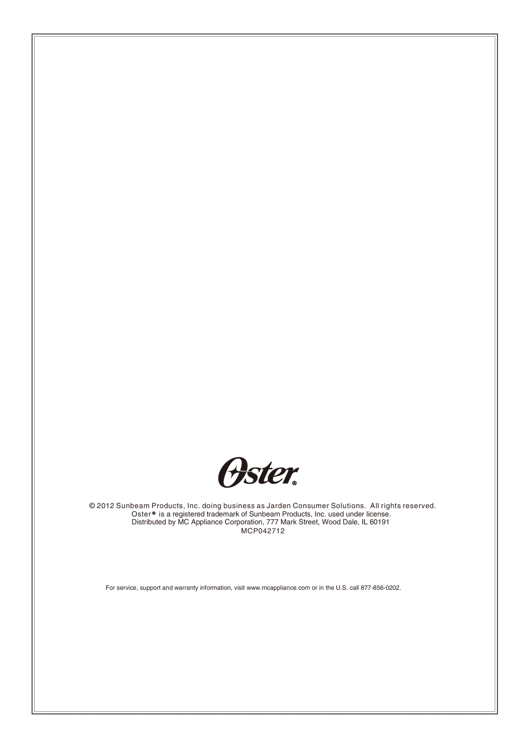 Oster Oster 3.25 CU. FT. Refrigerator, OSDR325B1 instruction manual 