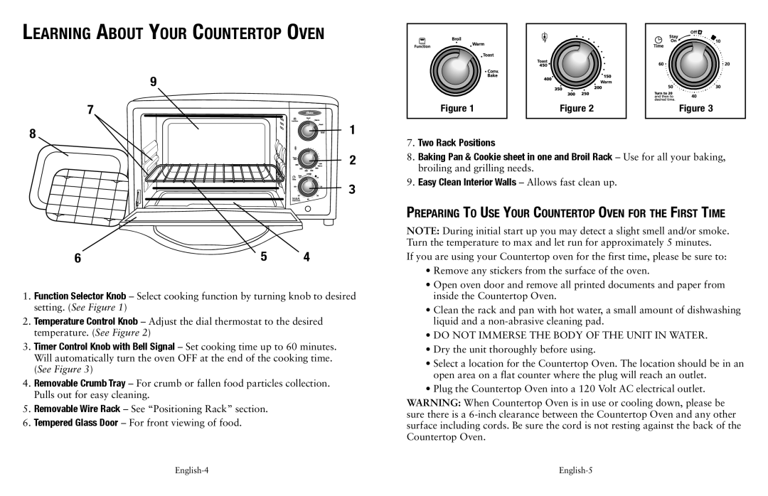 Oster SPR-050710, TSSTTVCAO1, 139214 user manual Learning About Your Countertop Oven, Two Rack Positions 