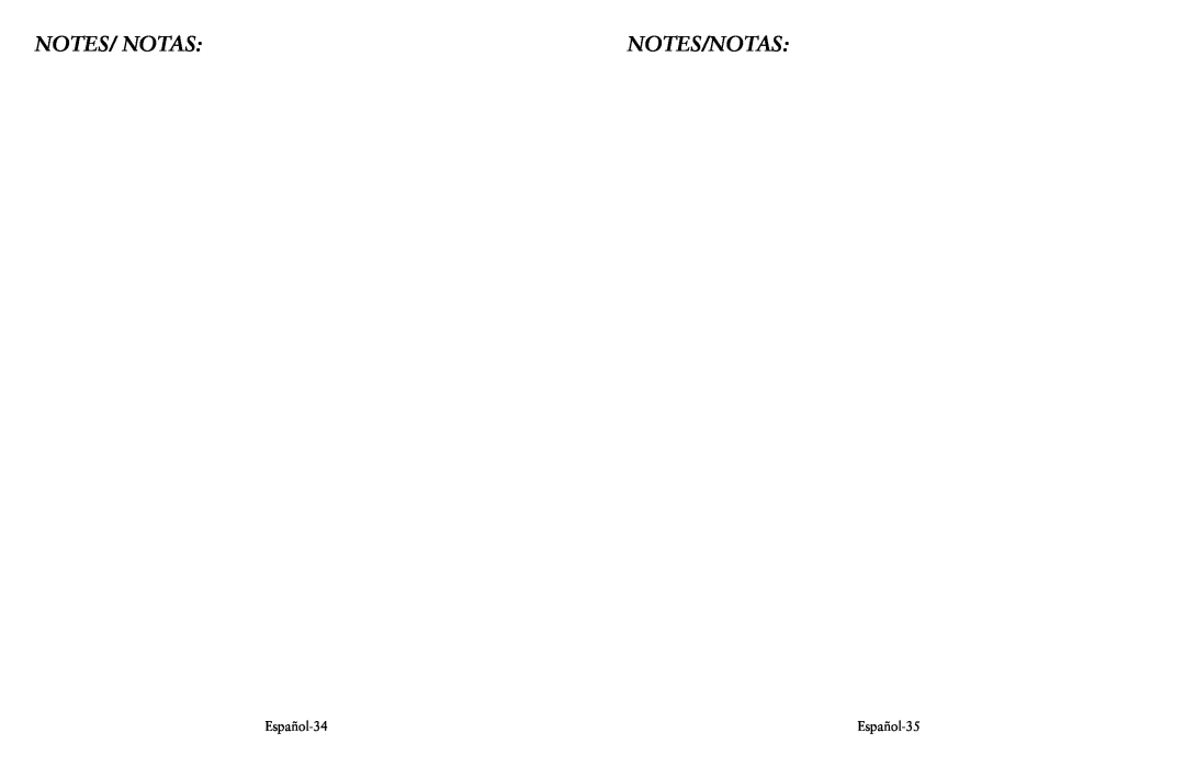Oster SPR-120710-869, Electric Skillet user manual Notes/ Notas, Notes/Notas, Español-34, Español-35 