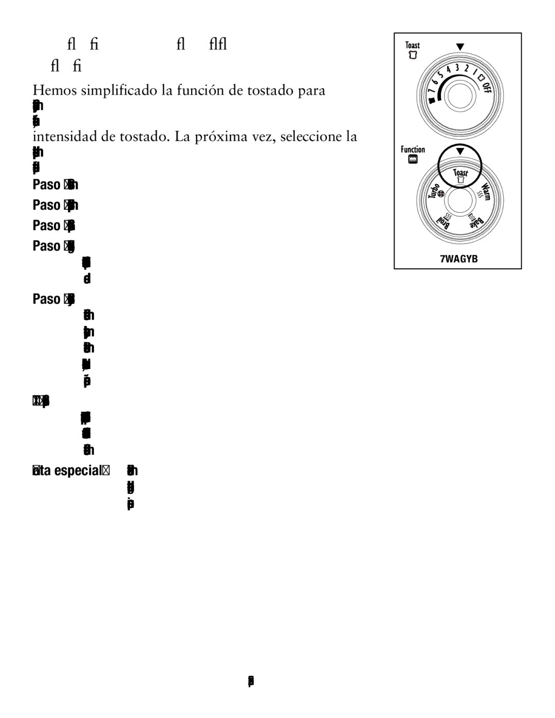 Oster TSSTTVCG01 user manual Uso de la Función de Toasteze Ver la Fig 