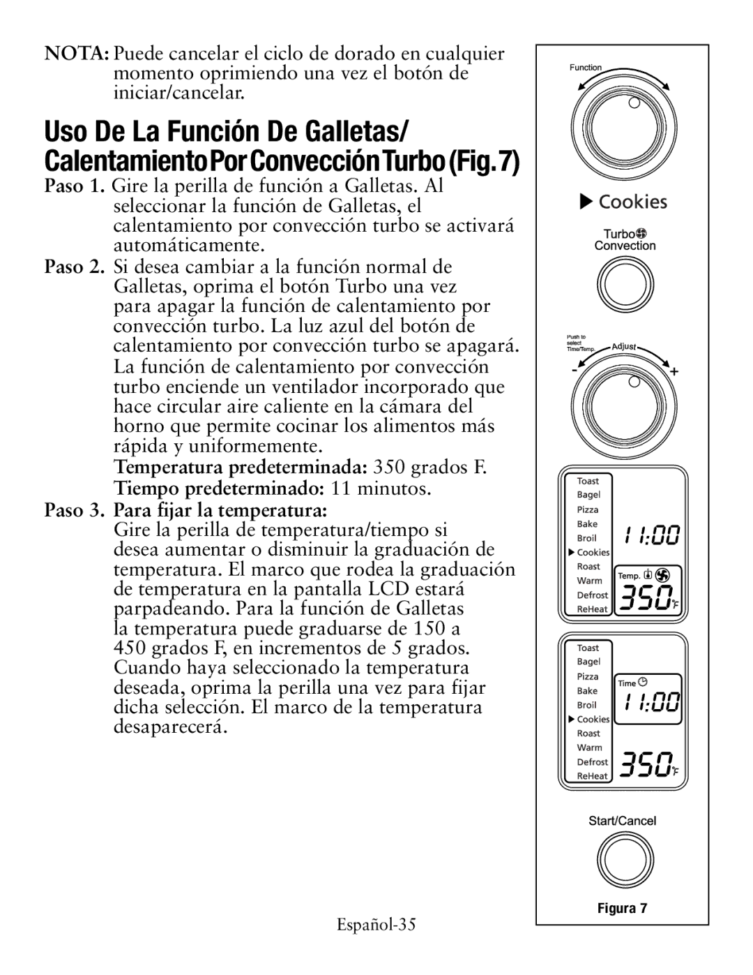 Oster Digital Countertop Oven, TSSTTVDG01 user manual Español-35 