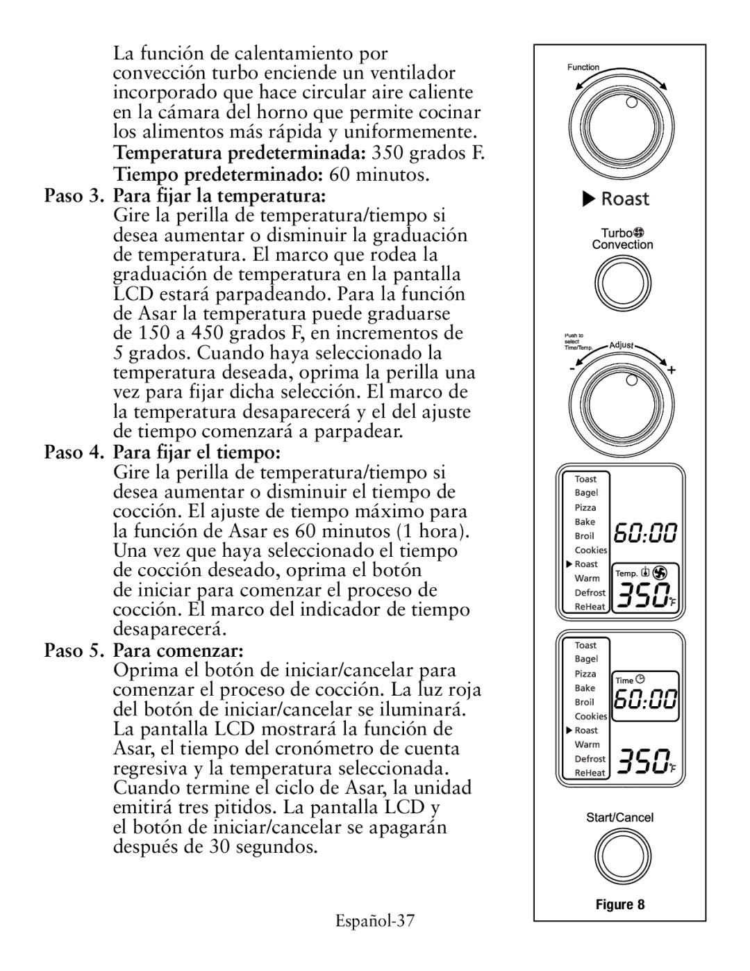 Oster Digital Countertop Oven, TSSTTVDG01 user manual Español-37 