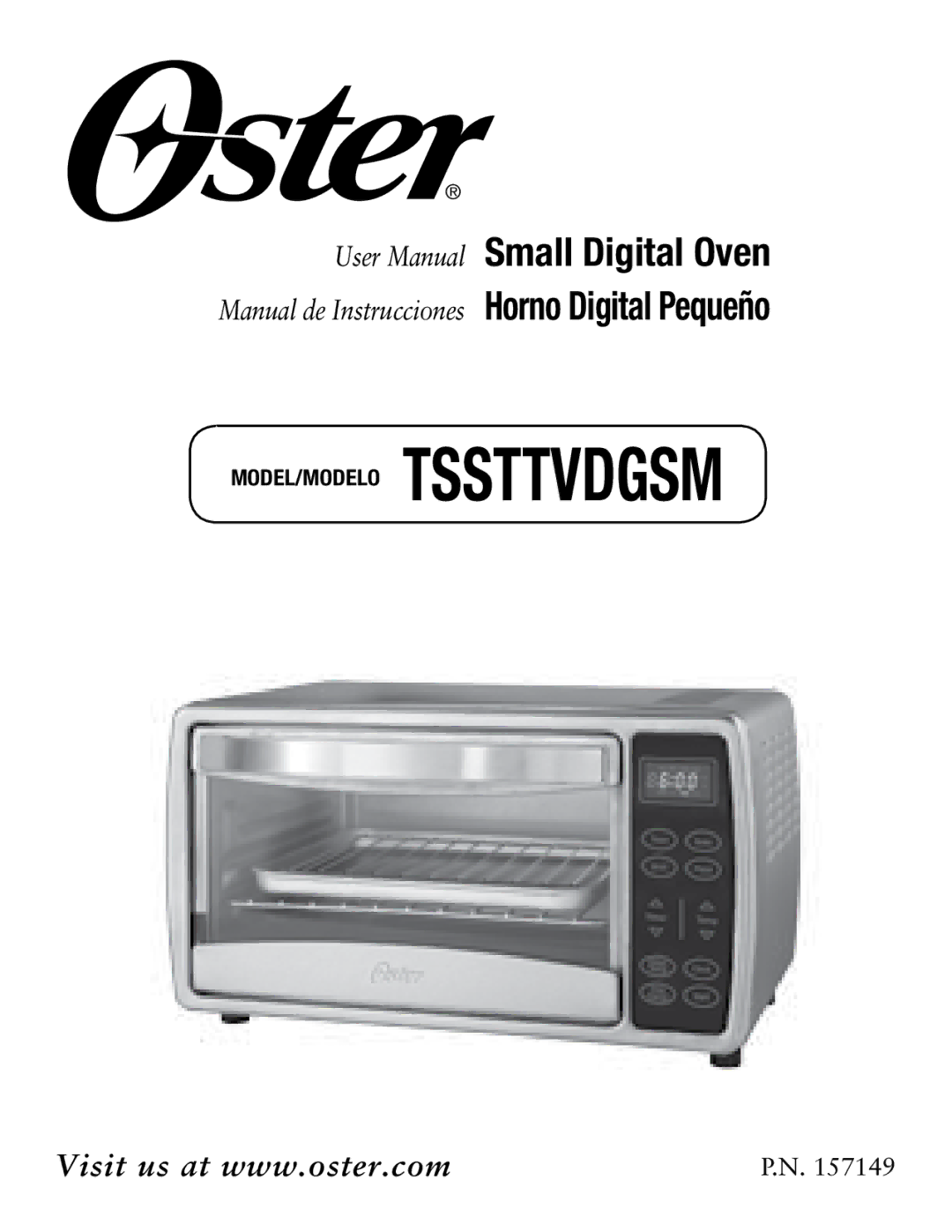 Oster Small Digital Oven, TSSTTVDGSM user manual Manual de Instrucciones Horno Digital Pequeño 