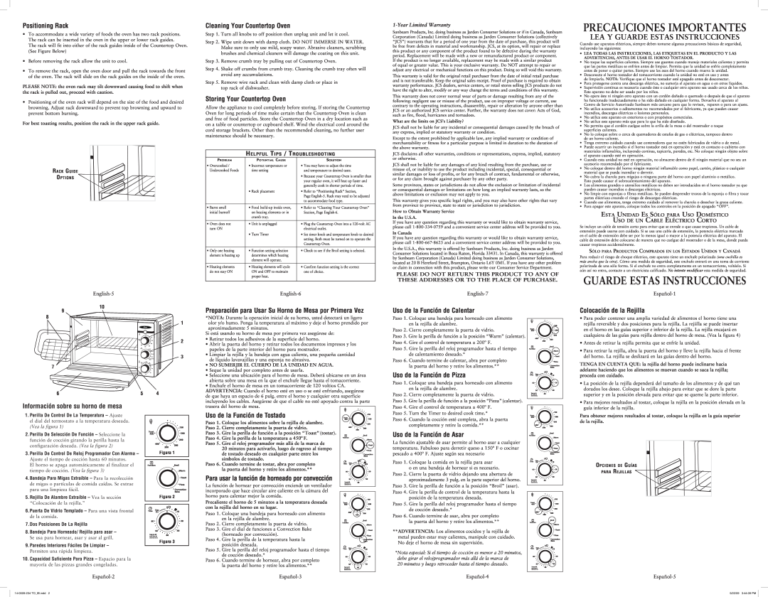 Oster SPR-051509, TSSTTVMATT, 133157 user manual Precauciones Importantes, Lea Y Guarde Estas Instrucciones 