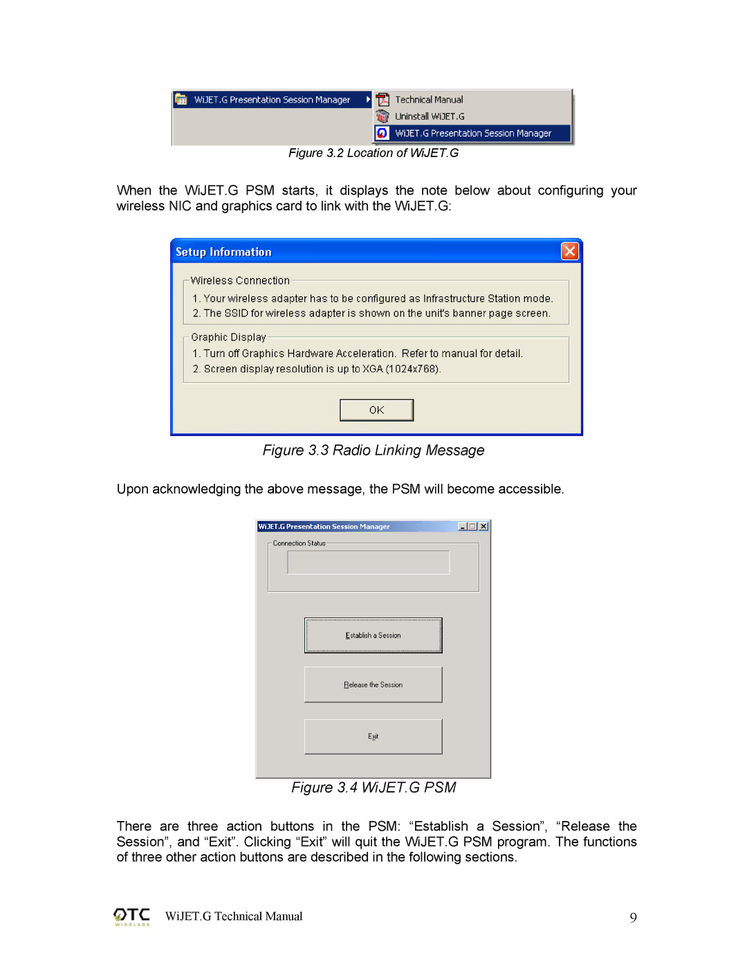 OTC Wireless 802.11G technical manual Radio Linking Message 